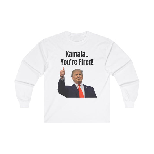 Kamala You're Fired Cotton Long Sleeve Tee